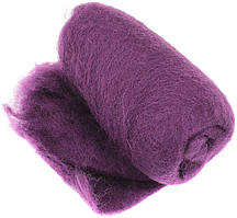 Вовна для валяння кардочесана,темно-фіолетова 40г №K402640/Rosa Talent/