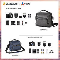 Сумка для Фотоапарата Vanguard Vesta Aspire 21 Gray (Vesta Aspire 21 GY) Органайзер для Фототехніки США, фото 7
