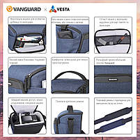 Сумка для Фотоапарата Vanguard Vesta Aspire 25 Navy (Vesta Aspire 25 NV) Органайзер для Фототехніки США, фото 10