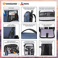 Рюкзак для Фотоапарата Vanguard Vesta Aspire 41 Navy (Vesta Aspire 41 NV) для Фотокамери, Фототехніки США, фото 8