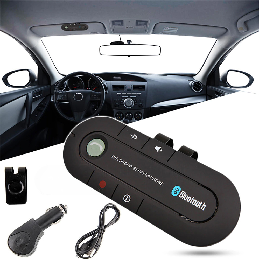 Комплект гучномовця Lesko Car Kit Bluetooth спікерфон Bluetooth гарнітура для авто Hands free, фото 1