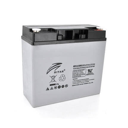 Аккумуляторная батарея AGM RITAR HR1250W, Gray Case, 12V 14.0Ah ( 181 х 77 х 167 ) 4.30kg Q4, фото 1
