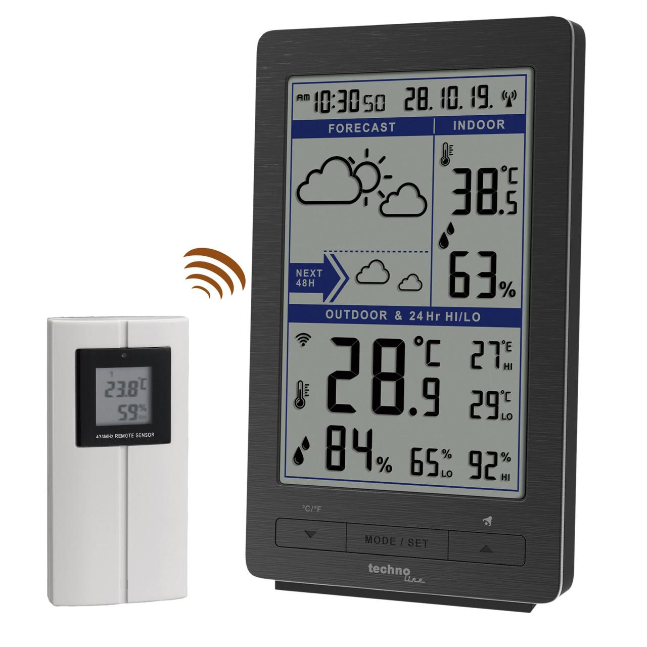 Метеостанція побутова для дому Електронна Домашня Метео Technoline WS9485 Grey (WS9485) Німеччина