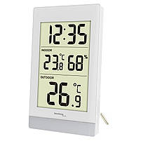 Термогігрометр Гігрометр побутовий Термометр для дому Вимірювання вологості та температури Technoline WS7039 White, фото 2