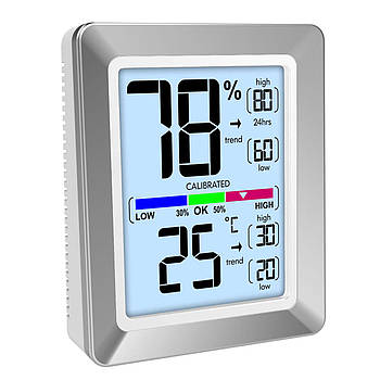 Гігрометр для дому Термогігрометр домашній Technoline WS9460 Silver/White (WS9460) Німеччина
