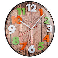Годинник Кухонний Кварцовий Настінний для дому Technoline WT7435 Wood Brown (WT7435) Німеччина, фото 4