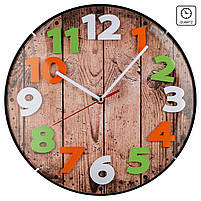Годинник Кухонний Кварцовий Настінний для дому Technoline WT7435 Wood Brown (WT7435) Німеччина, фото 5