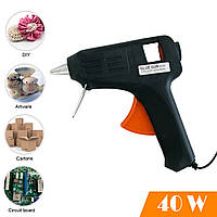 Клеевой пистолет "Glue Gun" 40W Черный, термопистолет - пистолет для горячего клея (термопістолет) (NS)