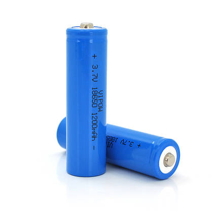 Акумулятор 18650 Li-Ion Vipow ICR18650 TipTop, 1200mAh, Blue, фото 1