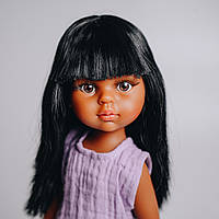 Испанская кукла Carla Nora Paola Reina с челкой, 32 см, африканка, 34704