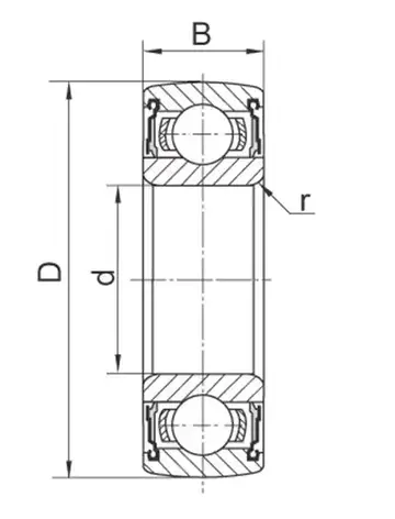Підшипник 1726309 2RS (CS 309 2RS) AGRI-C розміри 45*100*25, фото 2