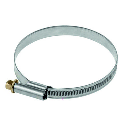 Хомут черв'ячний металевий 35-55мм, 50шт (антикорозійне покриття Zn 9mkm, гальвінізована сталь, розмір ключа, фото 2