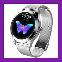 Uwatch смарт-годинник Smart Vip Lady Silver з металевим браслетом, розумний годинник Смарт вин леді 5077 Круглий