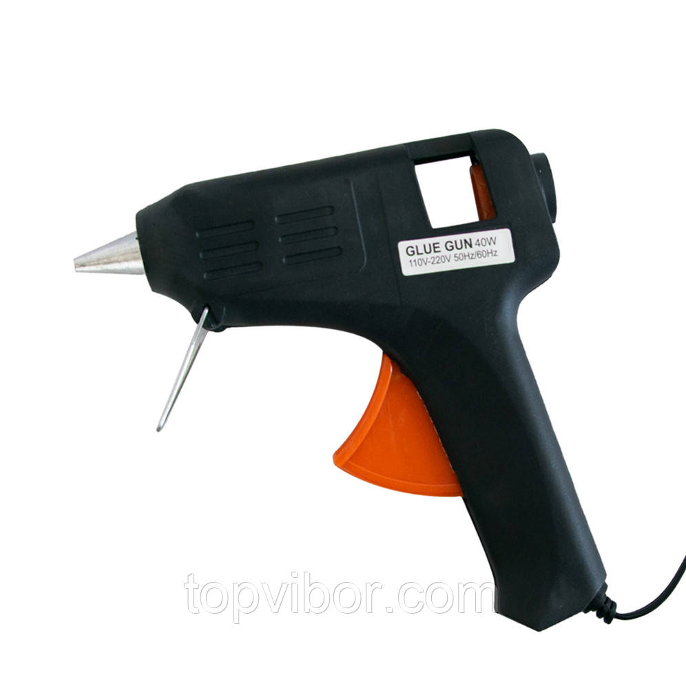 Клеевой пистолет "Glue Gun" 40W Черный, термопистолет - пистолет для горячего клея (термопістолет) (ТОП) - фото 5 - id-p1653902319