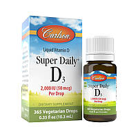 Витамины и минералы Carlson Labs Super Daily D3 2000 UI, 10.3 мл