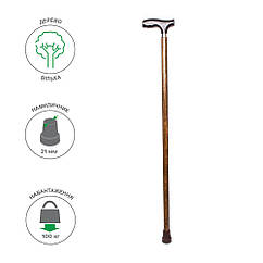 Палиця дерев'яна MEDOK "Кембридж" із пластиковою ручкою 01-006