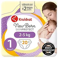 Підгузки kruidvat skin protect newborn "1", 2-5 кг, 20 шт. (Нідерланди)