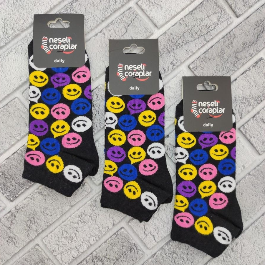 Шкарпетки короткі весна/осінь Neseli Coraplar Colorful Smile 7081 Туреччина one size (37-44р) 20033552