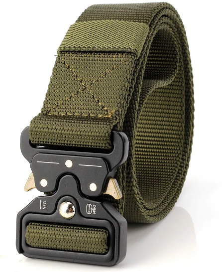 Ремінь з металічною пряжкою швидкоз'ємний Cobra Green