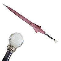 Зонт тростина Pasotti рожевий колір "Кристал" - в футлярі