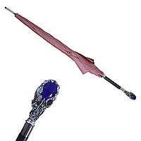 Зонт тростині Pasotti рожевий колір "синій Кристал" - в футлярі