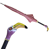 Зонт тростина Pasotti рожевий колір "Фламінго" - в футлярі