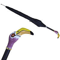 Парасолька тростина Pasotti чорний колір "Фламинго" - в футляре