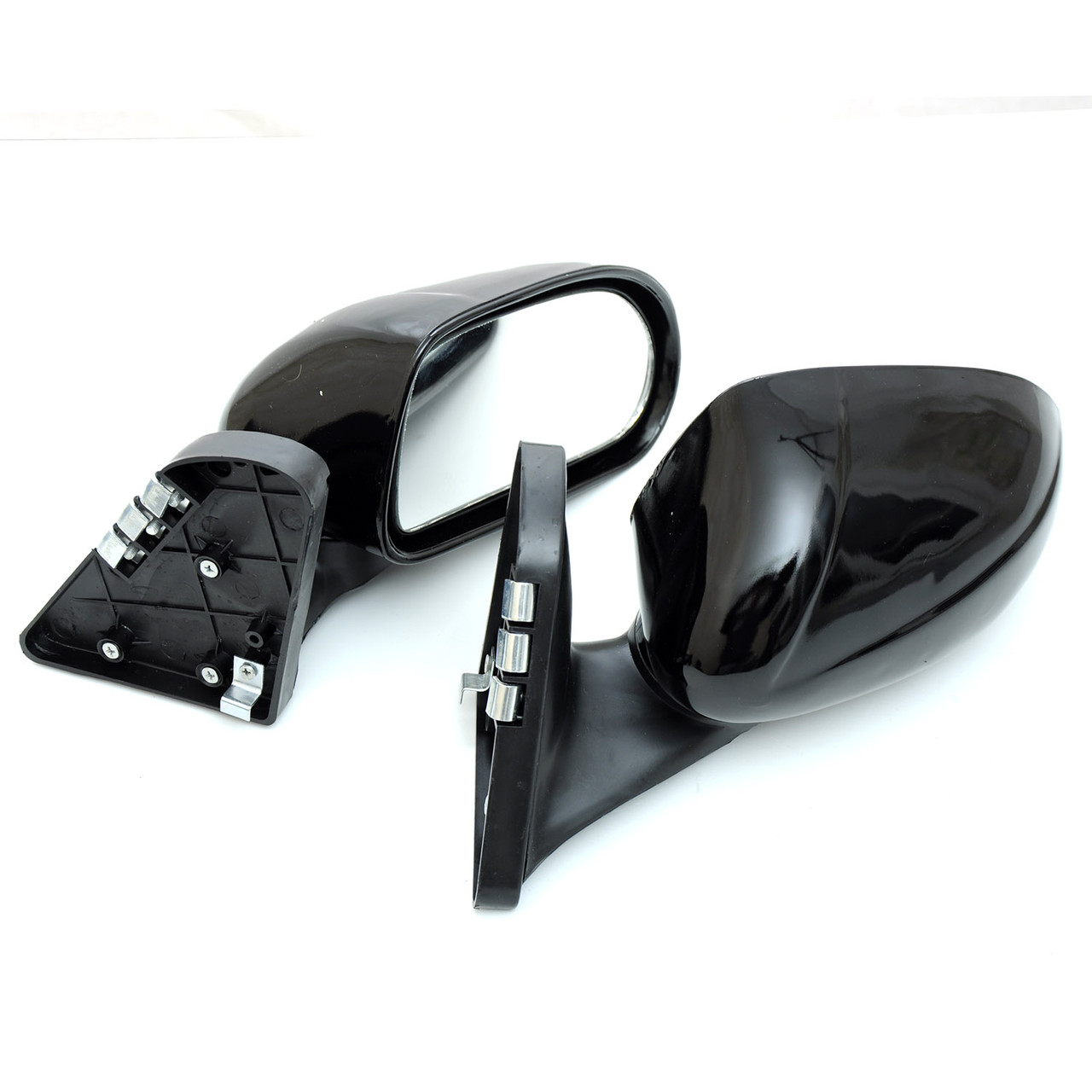 Авто дзеркала бічні ВАЗ 2101-07 чорне "Капля" БОЛТ (W-5-(1-а нога) Глянец (2шт) не складыв Завод, фото 1