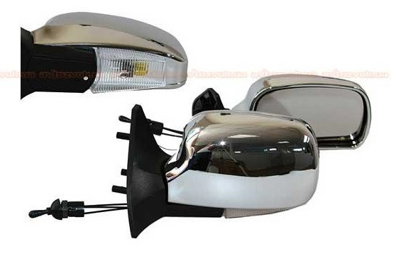 Авто дзеркала бічні ВАЗ 2109/08/13-15 Хром з поворотом ЗБ 3109П CHR/LED (голубая коробка)