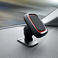 Автотримач для телефону магнітний CT-219 на скотчі Чорно-червоний