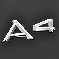 Емблема авто напис "A 4" на багажник 70x40 мм