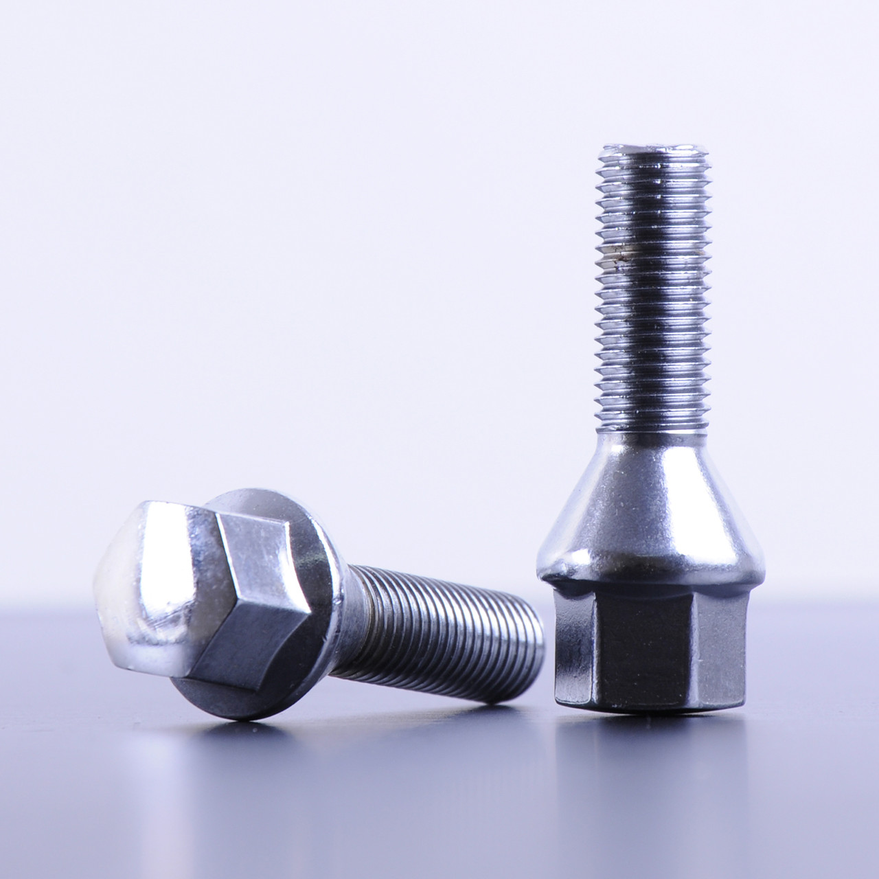 Болт колісний 12х1,5х45 (хром конус з виступом/ключ 17) (10шт пакет) "Walline" F 611, фото 1