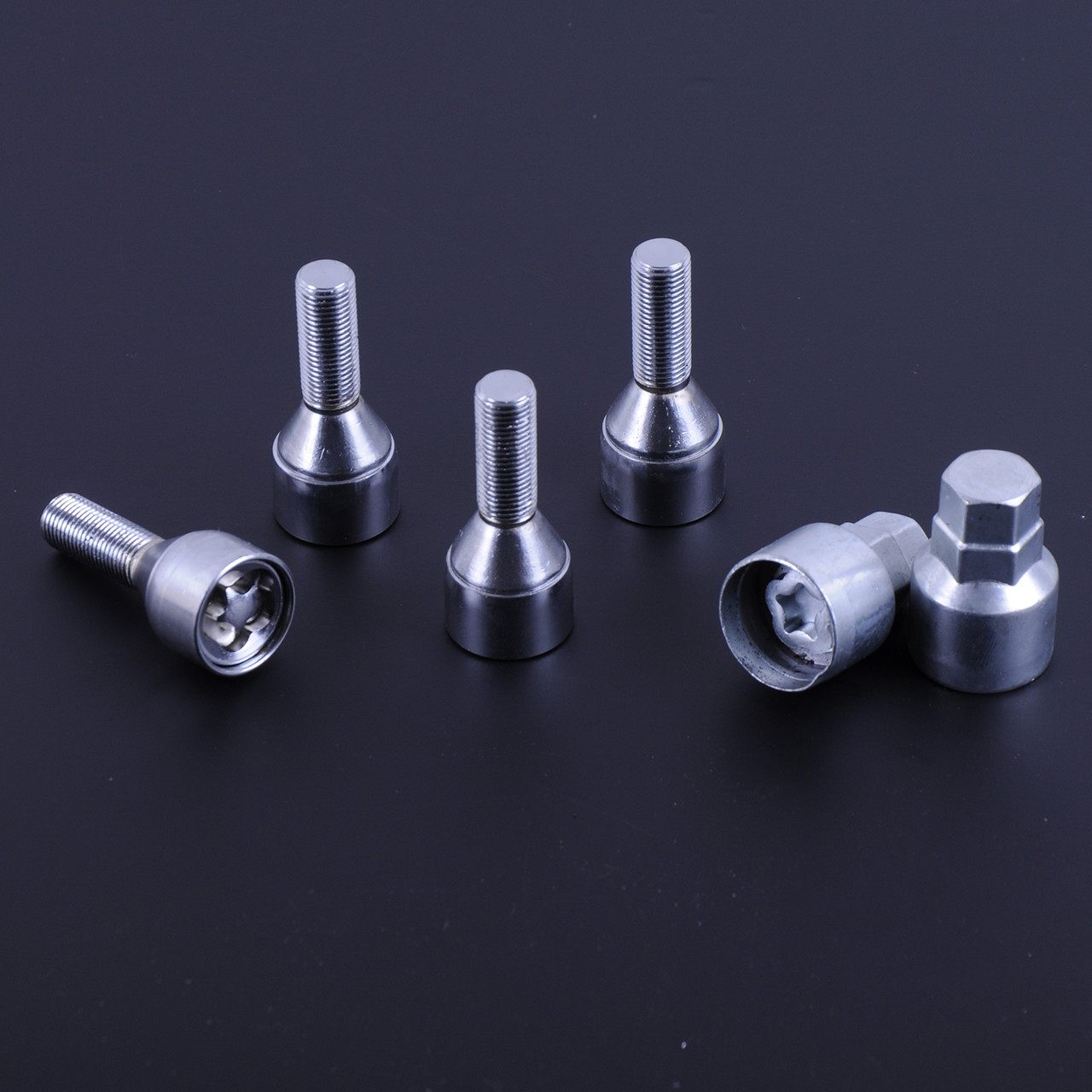 Болт секретний 12х30 (ш 1.25) (хром конус/вращ.кольц/2кл.) Метелик (4шт блист) "Walline" 672120 W2, фото 1