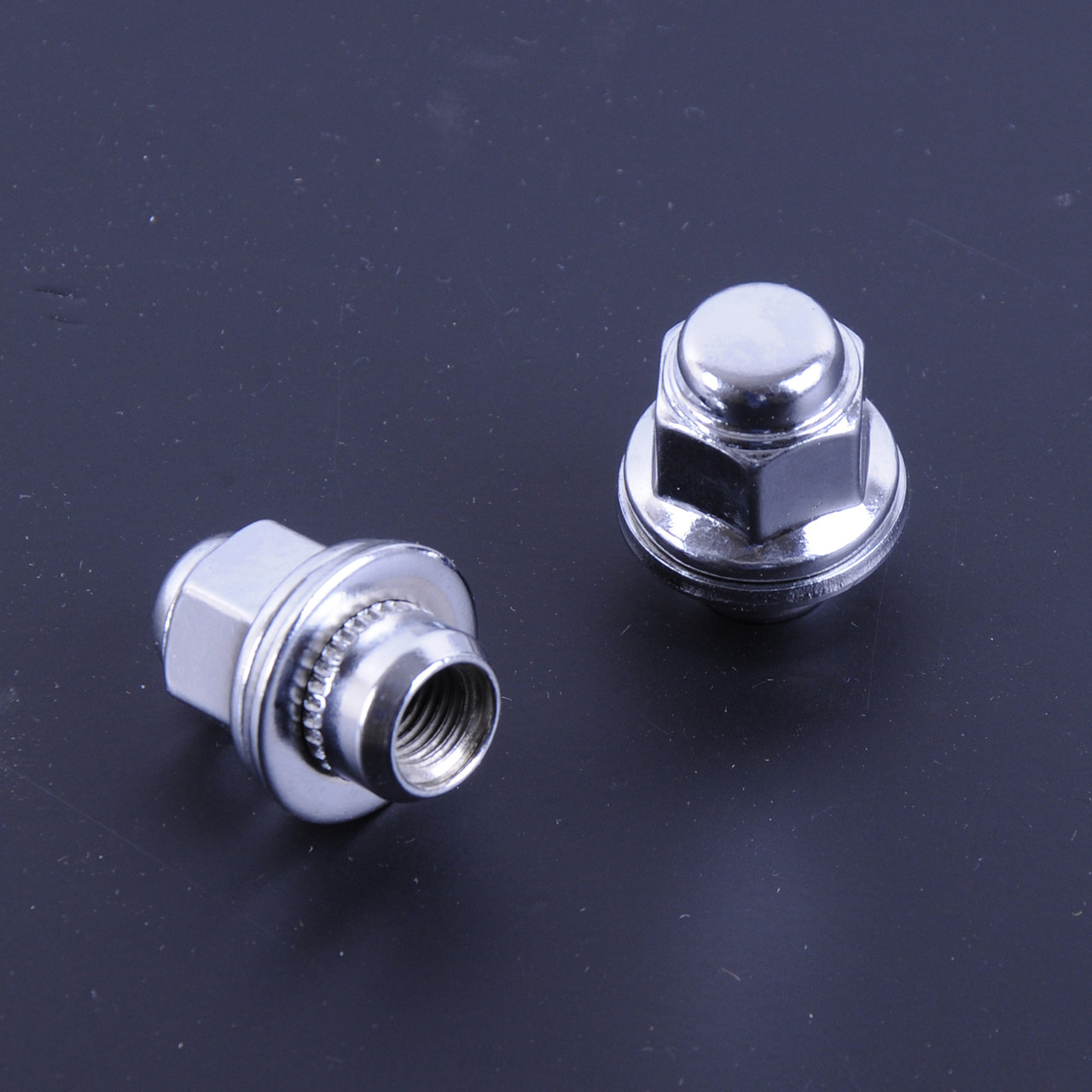 Гайка колеса 12x1,5x37,5 хром з шайбою ключ 21 (20 шт) (шляпка плоска) Toyota (пакет) F 315