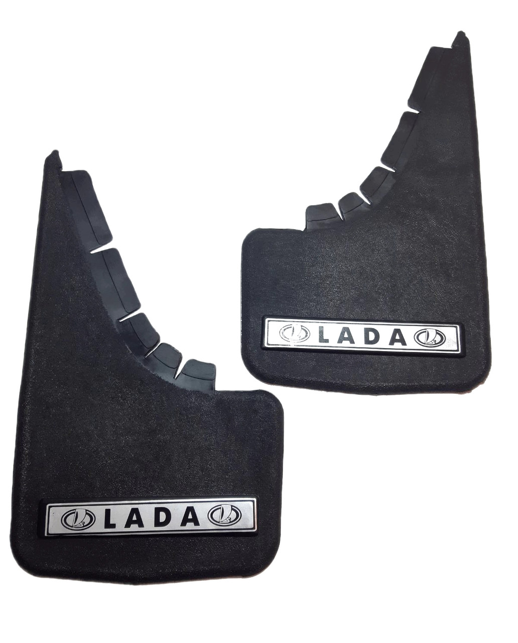 Бризковики  малі Lada  серебр напис мягкая структурная резина MudFlaps(2шт), фото 1