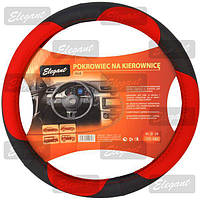 Оплет керма M (37-38sм) черн/красн Elegant 105480