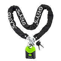 Замок велосипедного ланцюга 8x1200м з навісом сталевої/2 ключа Greys Chain Lock NoGR40812