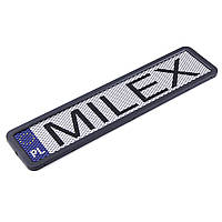 Рамка номера +сетка (1шт) нержавейка-червона матова "Milex" RT-25352