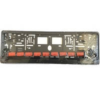 Рамка номера "защелка" з червоним широким катафотом No10