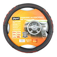 Оплет керма шкіра М (37-38см) черн/красн Elegant 105731