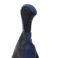 Ручка КПП+ Чохол 01 BK/BL ніж. Див. Комбінована синя (довжина) Avtoban