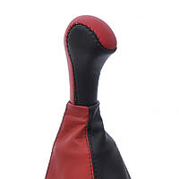 Ручка КПП+ Чохол 0 BK/RD кіже. Зам Комбінована червона (коротка) Avtoban