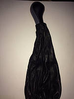 Ручка КПП+ Чохол 01 BK/GY шкіра (довжина) лайка Avtoban