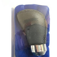 Ручка куліси КПП серо/чорна 250117 шкіра (Хром наконечник)Тяжелая