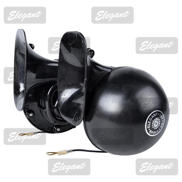 Авто сигнал 12v улитка 115mm черный "ВОЛГА" 100791 "Еlegant"