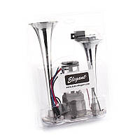 Авто сигнал повітряний 12v 2дуд. хром SL1032 270мм "ELEGANT"