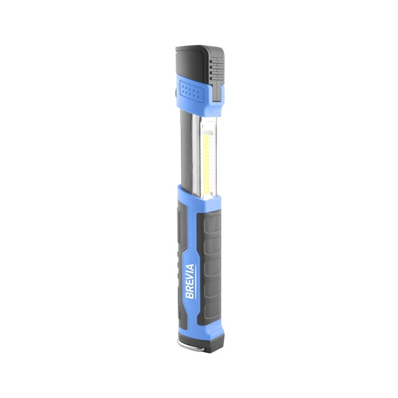 Лампа переносна діодна Brevia Led 11350 3W COB/300 lm +1W L=190-275 телеск/Маг/2000mAh/microUSB/крюче