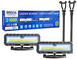Переноска інспекційна Профи 2x10W COB/1000 lm,АКБ-2x4000Ah, кроншт.телеск 120-190см/ Brevia №11520