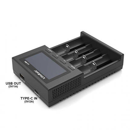 Універсальне ЗП Liitokala Lii-M4, 4 канали, Ni-Mh/Li-ion, USB Type-C, Powerbank, Test, LCD, фото 1