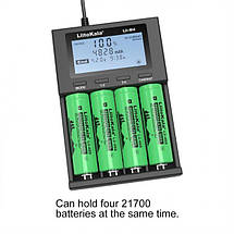 Універсальне ЗП Liitokala Lii-M4, 4 канали, Ni-Mh/Li-ion, USB Type-C, Powerbank, Test, LCD, фото 5